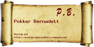 Pokker Bernadett névjegykártya