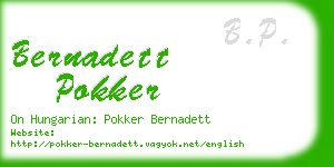 bernadett pokker business card